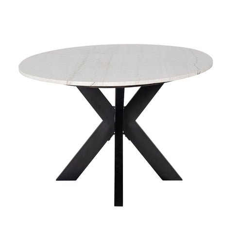 Ava White Marble Oval 6 Seater Dining Table